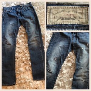 All Saints Distress Cigarette Skinny Jeans